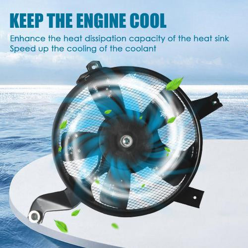 supermodcity 12" Universal Slim Fan Push Pull Electric Radiator Cooling 12V 80W w/ Mount Kit