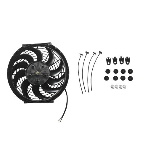 supermodcity 12" Universal Slim Fan Push Pull Electric Radiator Cooling 12V 80W w/ Mount Kit