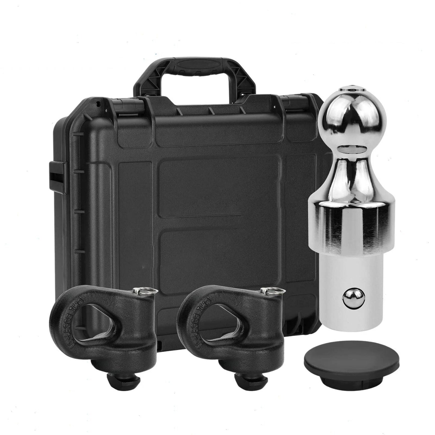 supermodcity NEW 60692 Puck System 2-5/16" Gooseneck Ball & Safety Chain Anchor Kit 30K