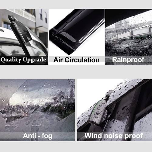 supermodcity 4Pcs Side Window Wind Deflector Window Visor for 2001 - 2005 Honda Civic