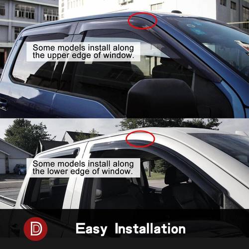 supermodcity 4Pcs Side Window Wind Deflector Window Visor for 2017-2023 GMC Acadia
