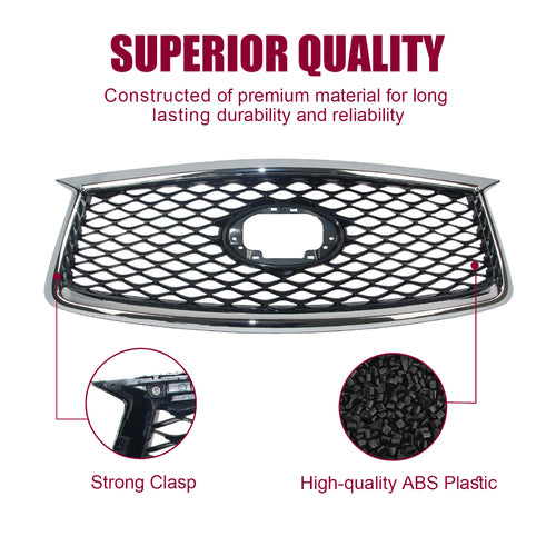 supermodcity Front Grill for 2019-2021 INFINITI QX50 Chrome Frame
