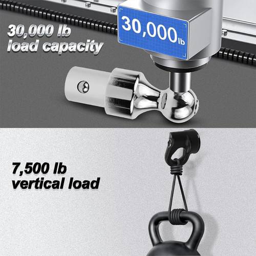 supermodcity NEW 60692 Puck System 2-5/16" Gooseneck Ball & Safety Chain Anchor Kit 30K